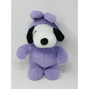 Peanuts Snoopy Plush in Purple Bunny Costume Easter 2025 NWT RUZ 15"